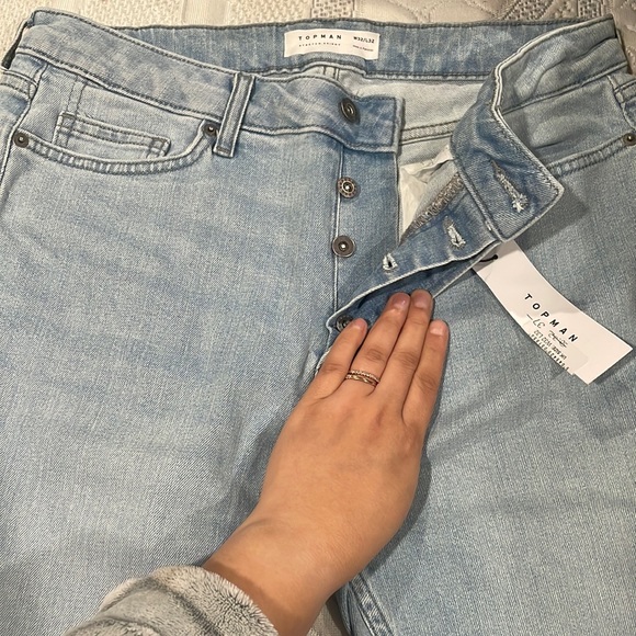 Topman stretch skinny jeans blue W32 x L32 Men. NEW - Picture 1 of 5